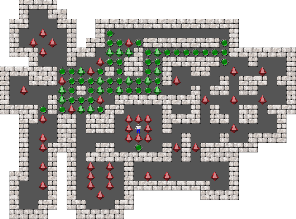 Sokoban Monry and Panda Arranged level 49